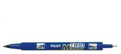 Pilot Set 10 markere permanente Pilot Twin Plus 0.4 mm vârf rotund albastru (PSCA-TM-L-BG-P)