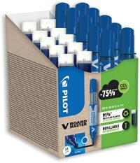Pilot Set markere tablă Pilot V-Board Master Plus 10 markere + 10 rezerve vârf 2.3 mm albastru (PWLT556282)