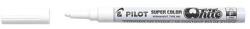 Pilot Set 12 markere permanente Pilot Super Color Fine albe 3 mm varf rotund (PSC-W-F-P)