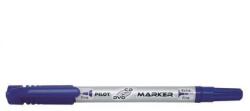 Pilot Set 12 markere permanente Pilot Twin diverse culori 0.7 mm varf rotund pentru CD/DVD albastru (PSCA-TMCD-L-P)