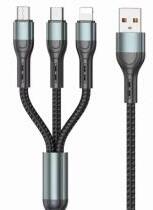  12095 6A-100W 3IN1 Gyorstöltő kábel - Alumínium ötvözet
