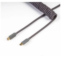 KEYCHRON CAB-G Coiled Aviator 0, 9m USB-C M/M szürke adatkábel + USB-C - USB-A adapter (CAB-G)