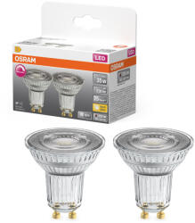 OSRAM GU10 LED 2, 4W, 230 lm, 2700 K, melegfehér, dimmelhető, áttetsző üveg-35 W izzó helyett, 2 darabos - Superstar Spot PAR11 (4099854457104)
