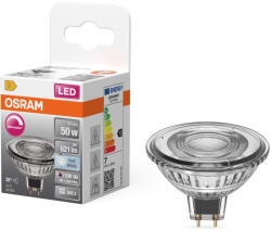 OSRAM GU5.3 LED 6, 1W, 621 lm, 4000 K, hidegfehér, dimmelhető, áttetsző üveg-50 W izzó helyett - Star Spot MR16 (4099854456916)