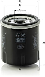Mann-filter Olajszűrő Mann Filter W 68 (W68)