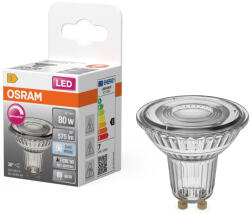 OSRAM GU10 LED 6, 1W, 575 lm, 4000 K, hidegfehér, dimmelhető, áttetsző üveg-80 W izzó helyett - Superstar Spot PAR16 (4099854456954)