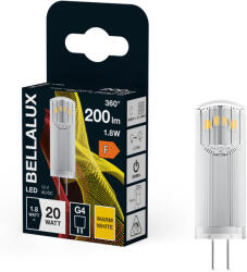 Bellalux G4 LED tűlábas, 1, 7W, 200 lm, 2700 K, melegfehér, opál műanyag-20 W izzó helyett - Special Pin (4058075135932)
