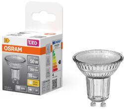 OSRAM GU10 LED 3, 7W, 350 lm, 2700 K, melegfehér, áttetsző üveg-50 W izzó helyett - Star Spot PAR16 (4099854458606)