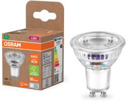 OSRAM GU10 LED 4, 7W, 840 lm, 4000 K, hidegfehér, áttetsző üveg-80 W izzó helyett - Superstar+ Spot PAR16 (4099854267864)