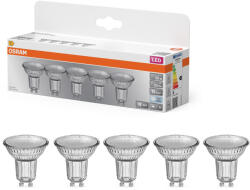 OSRAM GU10 LED 3, 7W, 350 lm, 4000 K, hidegfehér, áttetsző üveg-50 W izzó helyett, 5 darabos - Star Spot PAR16 (4099854459610)