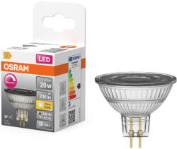 OSRAM GU5.3 LED 2, 2W, 230 lm, 2700 K, melegfehér, dimmelhető, áttetsző üveg-20 W izzó helyett - Star Spot MR16 (4099854456855)