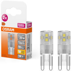 OSRAM G9 LED 1, 9W, 200 lm, 2700 K, melegfehér, alumínium, műanyag-20 W izzó helyett, 2 darabos - Special Pin Clear (4058075449831)