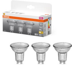 OSRAM GU10 LED 2, 4W, 230 lm, 2700 K, melegfehér, áttetsző üveg-35 W izzó helyett, 3 darabos - Star Spot PAR16 (4099854459573)