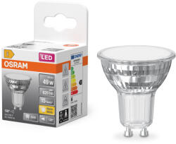 OSRAM GU10 LED 5, 6W, 620 lm, 2700 K, melegfehér, áttetsző üveg-50 W izzó helyett - Star Spot PAR16 (4099854457425)