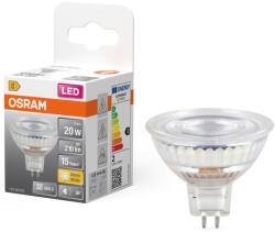 OSRAM GU5.3 LED 2W, 210 lm, 2700 K, melegfehér, 36°, áttetsző üveg-20 W izzó helyett - Star Spot MR16 (4099854458347)