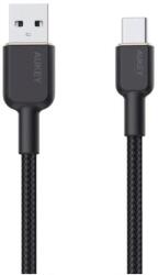 AUKEY Cablu alimentare si date Aukey LLTSN1041439, USB Type-A (T) la USB Type-C (T), 1.8m, 480 Mbps, 60W, nylon (negru) (LLTSN1041439)