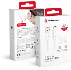 Forcell F-ENERGY C336 kábel USB A-ról Type-C-re QC4.0 3A 60W 1 m fehér