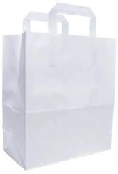 Label Print Punga de hartie alba cu maner banda, 18+9 x 24 cm, 70g (AJ800514151)