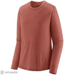 Patagonia hosszú ujjú sapka Cool Merino Blend női póló, potters red (S)