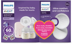 Philips SCF397/31 DUO Elektromos Mellszívó + 100 db Melltartóbetét