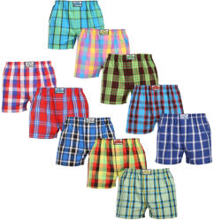 Styx Férfi Bő Boxeralsó - 10 db, Klasszikus Gumipánt, Többszínű, XL