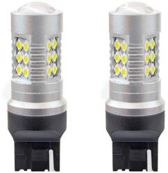 AMiO LED izzó 1156 CAN-BUS 24x SMD 3030 T20 7440 w21w 12V/24V fehér 5600k, 2 darabos készlet