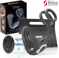 IBIZA forgófejes prosztatavibrátor, here és péniszgyűrűvel, távirányítóval