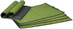 Relaxdays 6 db prémium Relaxdays tányéralátét készlet, bambuszból, zöld, 0, 3 x 45 x 30 cm (10020505-verde)