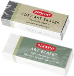 Derwent Professional radír, 2 db/készlet, négyzet, fehér általános használatra és fekete szénnel a nagy hatékonyság érdekében, buborékfólia (DW2301963)