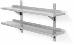 Hendi Rozsdamentes Acél Állítható Fali Polc Szett - 2 db, 1200x300mm
