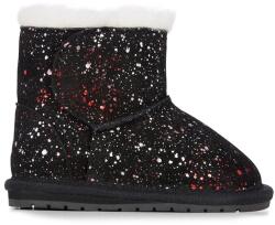 Emu Emu, Galaxy nyersbőr csizma, Fekete/Piros/Fehér, 19 EU (B12660-BLACK-6-12M)