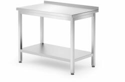 HENDI Budget Line Fali Munkaasztal Polccal - 1000x600mm, Rozsdamentes Acél