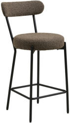 House Nordic Badalona bárszék, buklé, barna, fekete lábak (1001362) - homelux