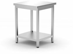 HENDI Budget Line Rozsdamentes Munkaasztal Polccal - 600x600 mm