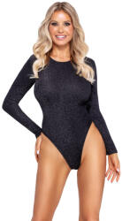 Cottelli Collection Glittery Long Sleeved Thong Body 2644908 Black S
