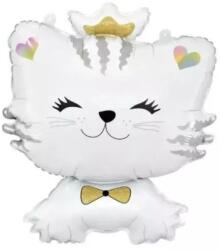 Godan Fehér cica alakú fólia lufi - 39 x 49 cm (BF-HBKO) - jatekbolt