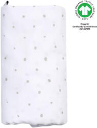 Motherhood muszlin pelenka BIO XXL Grey and Black Dots 130x130 cm