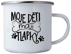 Bohemia Gifts Fém bögrés pohár - Mancsok, 350 ml