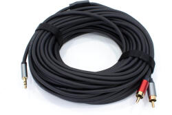 Thunder Germany AU005-150 sztereo jelkábel (3, 5 mm Jack - 2x RCA) - (15 m) - mkaudio