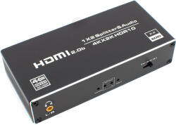 Thunder Audio Thunder Germany SPL-126, 1×2 HDMI 4K elosztó, audió leválasztó (HDR)