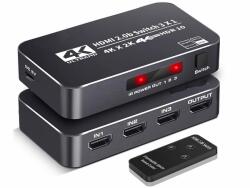 Thunder Germany Thunder SWD-340, 3x1 4K HDMI kapcsoló, audio leválasztó, HDR, 3D, ARC + távirányító (460-4K0301B)