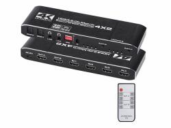 Thunder Germany Thunder HMX-412, HDMI mátrix, elosztó és kapcsoló + kettős audió leválasztó (4×2) (405-4K0402N)