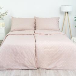 Stanex Lenjerie de pat din bumbac cu buline roz, 140 x 200 cm, 70 x 90 cm Lenjerie de pat