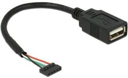 Delock USB 2.0-s csatlakozóhüvellyel ellátott kábel, 2, 00 mm, 5 tűs > USB 2.0 A-típusú csatlakozó (84831) - dellaprint