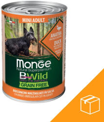 Monge BWild Mini Adult Gabonamentes Konzerv Kutyáknak (Kacsa, Sütőtök és Cukkini) - 24x400 g