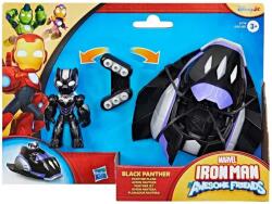 Hasbro Vehiculul Marvel Iron Man - Black Panther și avionul Panther Plane - Hasbro (G1257/G1774) Figurina
