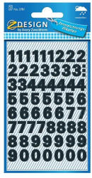 AVERY Etikett AVERY 3781 időjárásálló öntapadós számok fekete 2 íves (3781) - tonerpiac