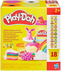 Hasbro Play-Doh: Set de plastilină cu 18 cutii, 1530g - Hasbro (G0522)