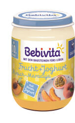 Bebivita Дует Йогурт с плодове - праскова и маракуя 190 гр. - 10 месеца