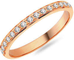  Női karikagyűrű lab-grown gyémántokkal, 2, 3 mm, rosé arany IZKR018R-F-LG